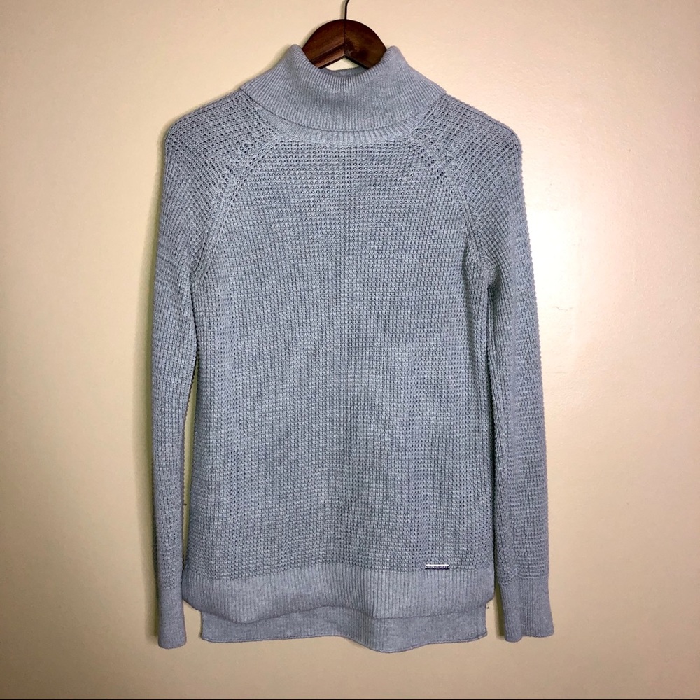 Grey Knit Michael Kors Turtleneck Sweater